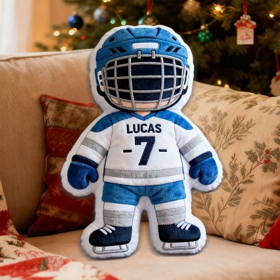 Personalisiertes Hockeykissen mit individuellem Namen – Geschenkidee für Hockeyfans, Weihnachtsgeschenk für Hockeyliebhaber
