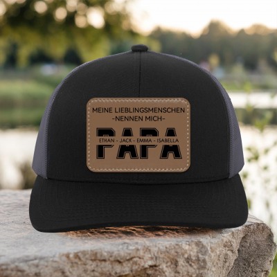 Meine Lieblingsmenschen nennen mich PAPA Mütze, personalisierte Papa Mütze, Papa Vatertagsgeschenk, Geschenk für Papa, Papa Geschenk von Enkeln, Papa Mütze
