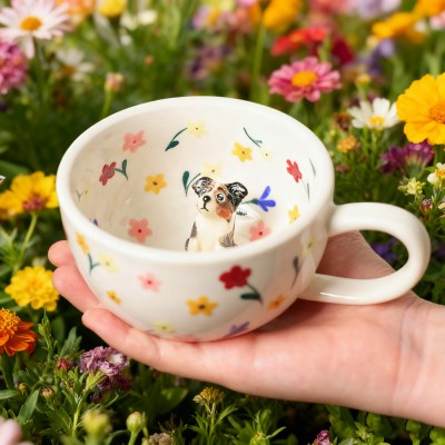 Personalisierte Tasse mit Haustiermotiv und Namen – Erinnerungsgeschenk für Hundeliebhaber, Geschenk für Tierfreunde, Weihnachtsgeschenk