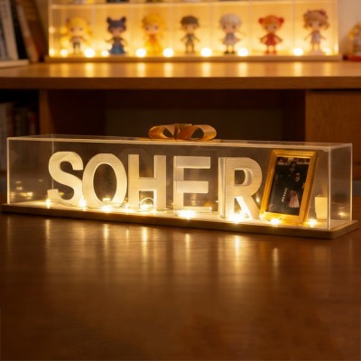 Personalisierte 3D-gedruckte Namensschilder mit optischer Täuschung für Paare – Geschenkideen zum Jahrestag und Valentinstag.