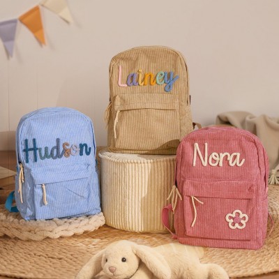 Personalisierter Kinderrucksack mit Namen, individuelle Schultasche für Kleinkinder, Geschenk zum Schulanfang für Kinder, einzigartige Geschenke für Mädchen und Jungen