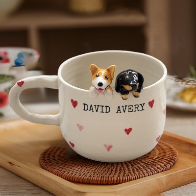 Personalisierte Tasse mit Haustierfigur – Erinnerungsgeschenke für Tierliebhaber – Einzigartige Geschenke für Hundebesitzer