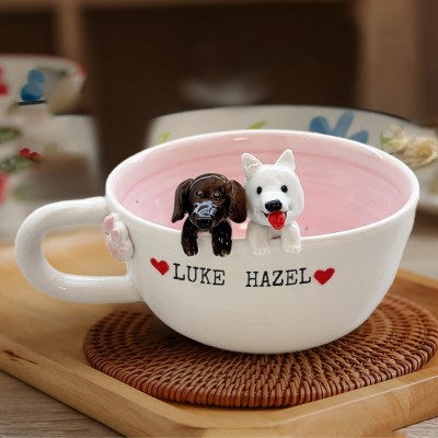 Personalisierte Tasse mit Haustierfigur – Erinnerungsgeschenke für Tierliebhaber – Einzigartige Geschenke für Hundebesitzer