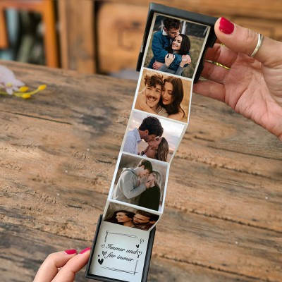 Personalisierte Fotoalbum-Box zum Herausziehen für Paare, Erinnerungsbox, Jahrestagsgeschenke für die Frau, Valentinstagsgeschenke für sie