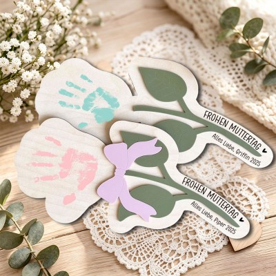 Erstes Muttertags-DIY-Handabdruckschild – Einzigartiges Geschenk für Mama – Muttertagsgeschenke