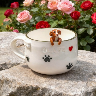Personalisierte Tasse mit Haustierfigur – Erinnerungsgeschenke für Tierliebhaber – Einzigartige Geschenke für Hundebesitzer