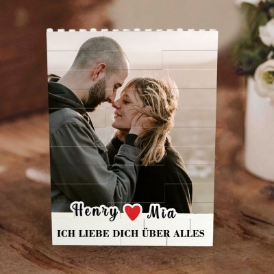 Personalisierter Foto-Baustein, Liebesgeschenke für Paare, Jahrestagsgeschenke für den Ehemann, Valentinstagsgeschenk für sie