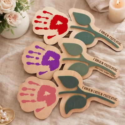 Erstes Muttertags-DIY-Handabdruckschild – Einzigartiges Geschenk für Mama – Muttertagsgeschenke
