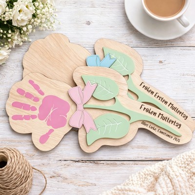 Erstes Muttertags-DIY-Handabdruckschild – Einzigartiges Geschenk für Mama – Muttertagsgeschenke