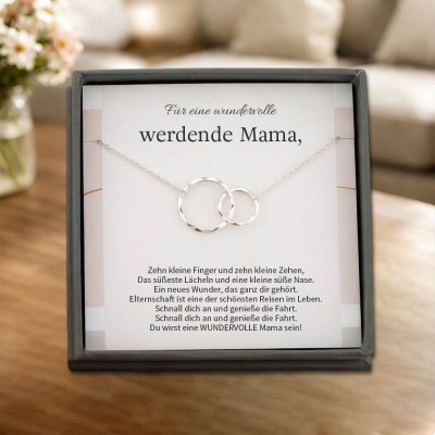 Halskette für frischgebackene Mütter – Schmuckgeschenk für frischgebackene Mütter, perfektes Geschenk zum ersten Muttertag, Schwangerschaftskette