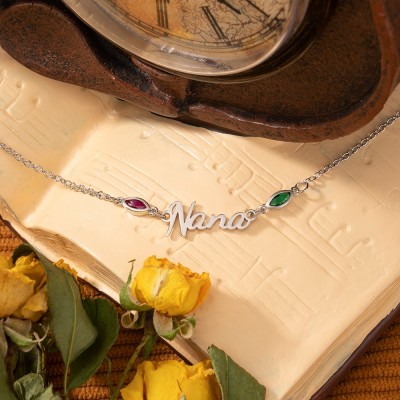 Personalisierte Mama-Geburtsstein-Namenskette – Einzigartige Geschenke für Mama, Oma, frischgebackene Mütter, Muttertagsgeschenke