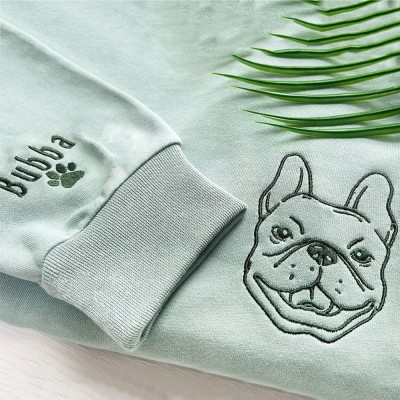 Personalisiertes Sweatshirt mit besticktem Haustierfoto – Individuelles Geschenk für Tierliebhaber – Erinnerungsgeschenk
