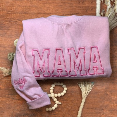 Personalisiertes, besticktes Sweatshirt mit Kapuze für Mama – Einzigartiges Geschenk für Mutter und Großmutter – Geschenkideen zu Weihnachten