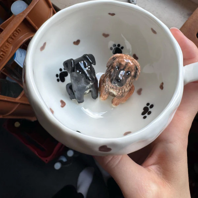 Kaffeetasse mit personalisiertem Haustierporträt – das perfekte Geschenk für Tierliebhaber – einzigartige Weihnachtsgeschenke für Hundefreunde