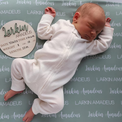 Personalisierte Babydecke mit Namen – Einzigartiges Geschenk zur Babyparty – Erinnerungsstück – Weihnachtsgeschenk