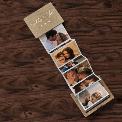 Personalisierte ausziehbare Fotobox aus Holz, Erinnerungsgeschenke für Paare, Jahrestagsgeschenk, Valentinstagsgeschenke für Sie