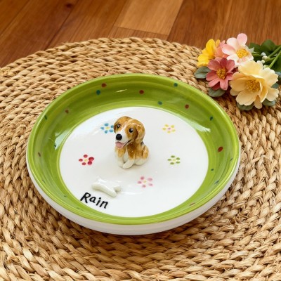 Personalisierte Schmuckschale mit Tierfigur und Namen – Geschenk für Hundebesitzer und Tierliebhaber – Weihnachtsgeschenk