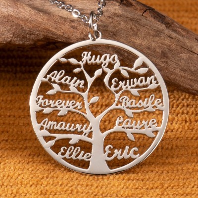 Personalisierte Familienbaum-Namenskette – Einzigartige Geschenke für Mama, Oma, Familienerinnerungsstück, Geburtstagsgeschenke für sie