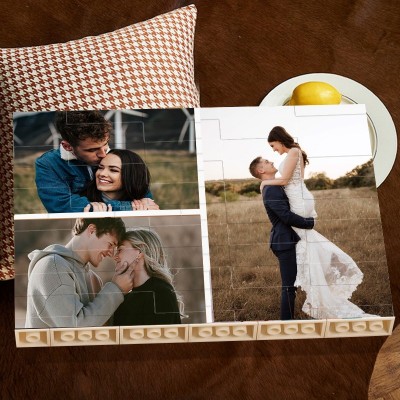 Personalisiertes Foto-Baustein-Puzzle, Liebesgeschenke für Seelenverwandte, Jubiläumsgeschenke für sie, Valentinstagsgeschenk für Paare