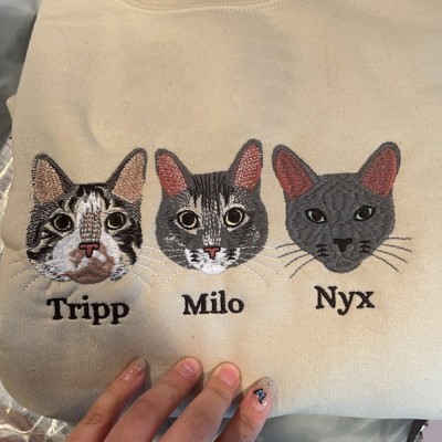 Benutzerdefiniertes Hundegesichts-Sweatshirt, besticktes Haustier-Sweatshirt, Geschenke für Hundebesitzer, Haustierliebhaber-Geschenk