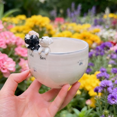 Personalisierte Tasse mit Haustierfigur und Namen – Geschenkidee für Hundebesitzer – Erinnerungsgeschenk für Tierliebhaber – Weihnachtsgeschenk