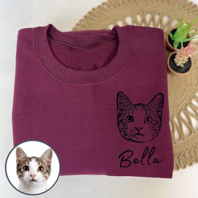 Personalisiertes Haustier-Sweatshirt mit Hundekopfmotiv – Einzigartige Geschenke für Hundebesitzer – Erinnerungsgeschenke für Haustiere