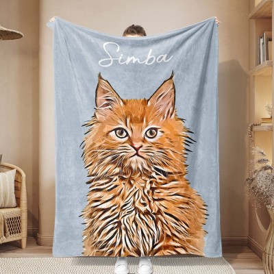 Personalisierte Hundefotodecke mit Namen – Geschenkidee für Tierliebhaber – Erinnerungsgeschenk für Hundebesitzer – Weihnachtsgeschenkidee