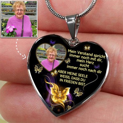 Personalisierte herzförmige Erinnerungsfoto-Halskette, einzigartiges Familienandenken-Geschenk für Mama, Oma, Geburtstagsgeschenkideen