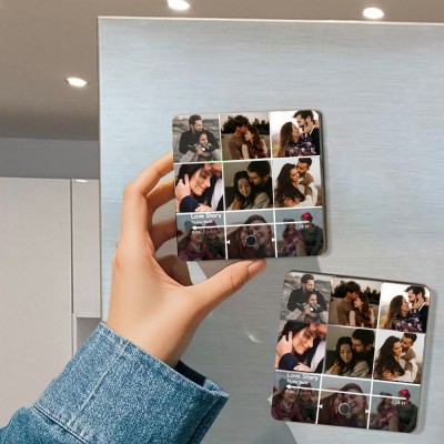 Personalisierter Kühlschrankmagnet mit Spotify-Foto und Musikalbum, individueller Kühlschrankmagnet für Paare, Jubiläumsgeschenk, Weihnachtsgeschenke