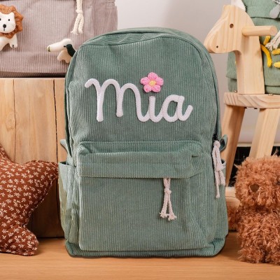 Personalisierter Kinderrucksack mit Namen, individuelle Schultasche für Kleinkinder, Geschenk zum Schulanfang für Kinder, einzigartige Geschenke für Mädchen und Jungen