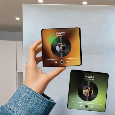 Personalisierter Kühlschrankmagnet mit Spotify-Foto und Musikalbum, individueller Kühlschrankmagnet für Paare, Jubiläumsgeschenk, Weihnachtsgeschenke