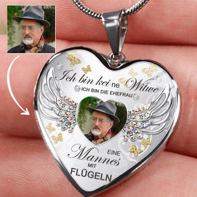 Personalisierte herzförmige Erinnerungsfoto-Halskette, einzigartiges Familienandenken, Geschenk für ihn, Geburtstagsgeschenkideen