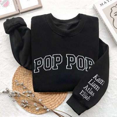 Besticktes Mama-Sweatshirt | Personalisiertes Mama-Sweatshirt mit Namen auf dem Ärmel | Geschenk für die Ehefrau | Muttertagsgeschenk | Einzigartiges Geschenk für Mama