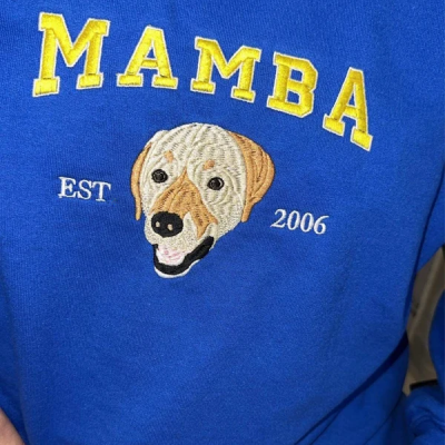 Benutzerdefiniertes Hunde-Sweatshirt, besticktes Haustier-Sweatshirt mit Hundegesicht darauf, Geschenk für Haustierliebhaber, Weihnachtsgeschenk