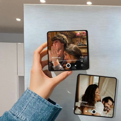 Personalisierter Kühlschrankmagnet mit Spotify-Foto und Musikalbum, individueller Kühlschrankmagnet für Paare, Jubiläumsgeschenk, Weihnachtsgeschenke