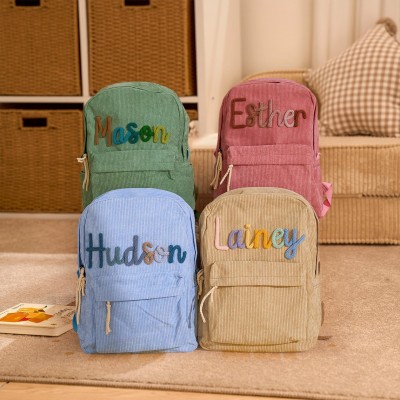 Personalisierter Kinderrucksack mit Namen, individuelle Schultasche für Kleinkinder, Geschenk zum Schulanfang für Kinder, einzigartige Geschenke für Mädchen und Jungen