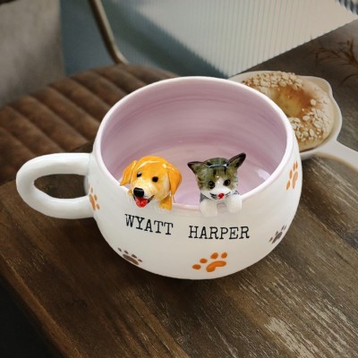 Personalisierte Tasse mit Haustierfigur – Erinnerungsgeschenke für Tierliebhaber – Einzigartige Geschenke für Hundebesitzer
