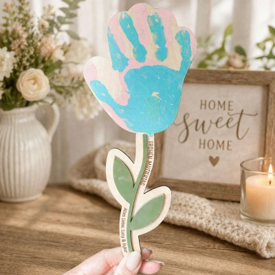 Erstes Muttertags-DIY-Handabdruckschild – Einzigartiges Geschenk für Mama – Muttertagsgeschenke