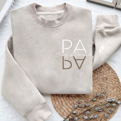 Benutzerdefinierte Papa bestickt Sweatshirt Hoodie T-shirt Andenken Geschenk Vatertag Geschenk-Ideen
