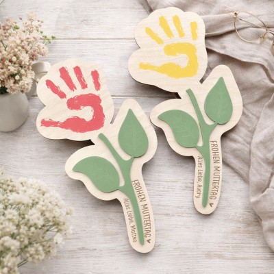 Erstes Muttertags-DIY-Handabdruckschild – Einzigartiges Geschenk für Mama – Muttertagsgeschenke