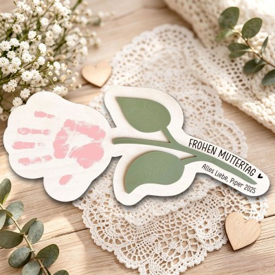 Erstes Muttertags-DIY-Handabdruckschild – Einzigartiges Geschenk für Mama – Muttertagsgeschenke
