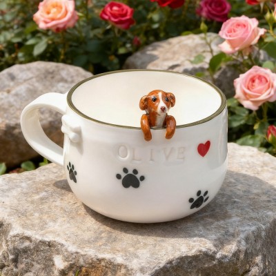Personalisierte Tasse mit Haustierfigur – Erinnerungsgeschenke für Tierliebhaber – Einzigartige Geschenke für Hundebesitzer