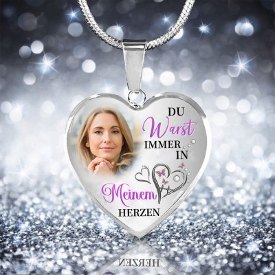 Personalisierte herzförmige Erinnerungsfoto-Halskette, einzigartiges Erinnerungsgeschenk für Familie, Geburtstagsgeschenkideen