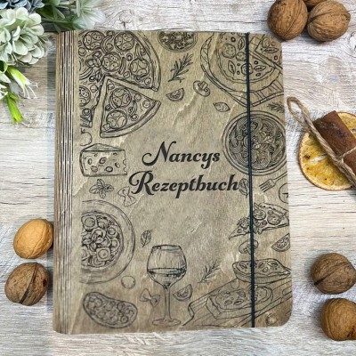 Personalisierbares Rezeptbuch für Oma – Einzigartige Holzgeschenke für Oma und Mama – Weihnachtsgeschenkideen für sie
