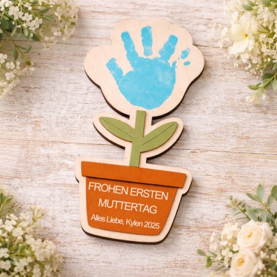 Erstes Muttertags-DIY-Handabdruckschild – Einzigartiges Geschenk für Mama – Muttertagsgeschenke