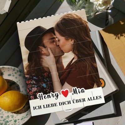 Personalisierter Foto-Baustein, Liebesgeschenke für Paare, Jahrestagsgeschenke für den Ehemann, Valentinstagsgeschenk für sie