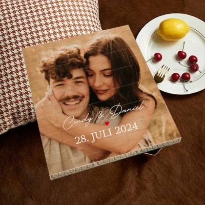 Individuelles Fotoblock-Puzzle, Puzzle, einzigartige Geschenke für Paare, Jubiläumsgeschenke für ihn, Geschenkideen zum Valentinstag