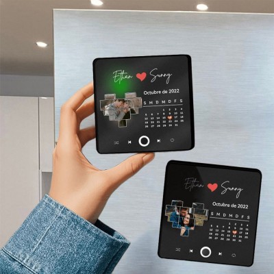 Personalisierter Kühlschrankmagnet mit Spotify-Foto und Musikalbum, individueller Kühlschrankmagnet für Paare, Jubiläumsgeschenk, Weihnachtsgeschenke