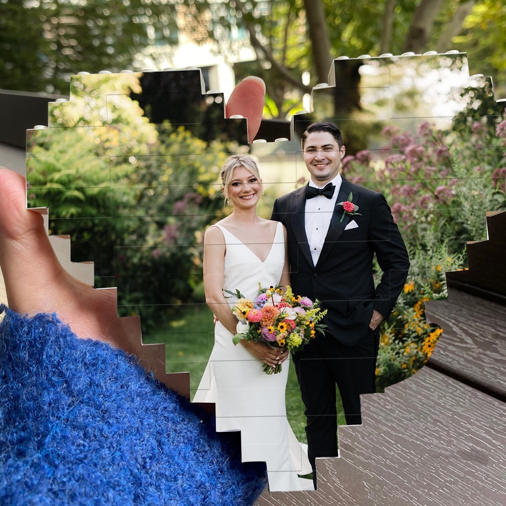 Bloques de construcción de fotos personalizados con forma de corazón para parejas, regalos de aniversario de bodas para esposa, esposo, regalo del Día de San Valentín.