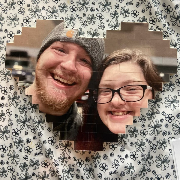 Ladrillo de Bloques de Construcción de Fotos en Forma de Corazón, Regalos Personalizados para Parejas, Regalo de Recuerdo para Esposa, Regalo de San Valentín